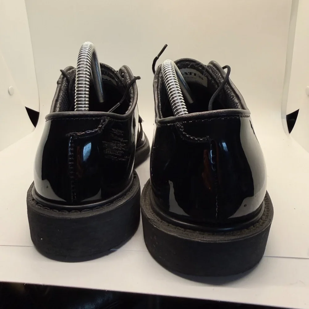 Altama Men Black Patent Leather Military Dress Shoes Oxford 8 D 8430-01-434-6114